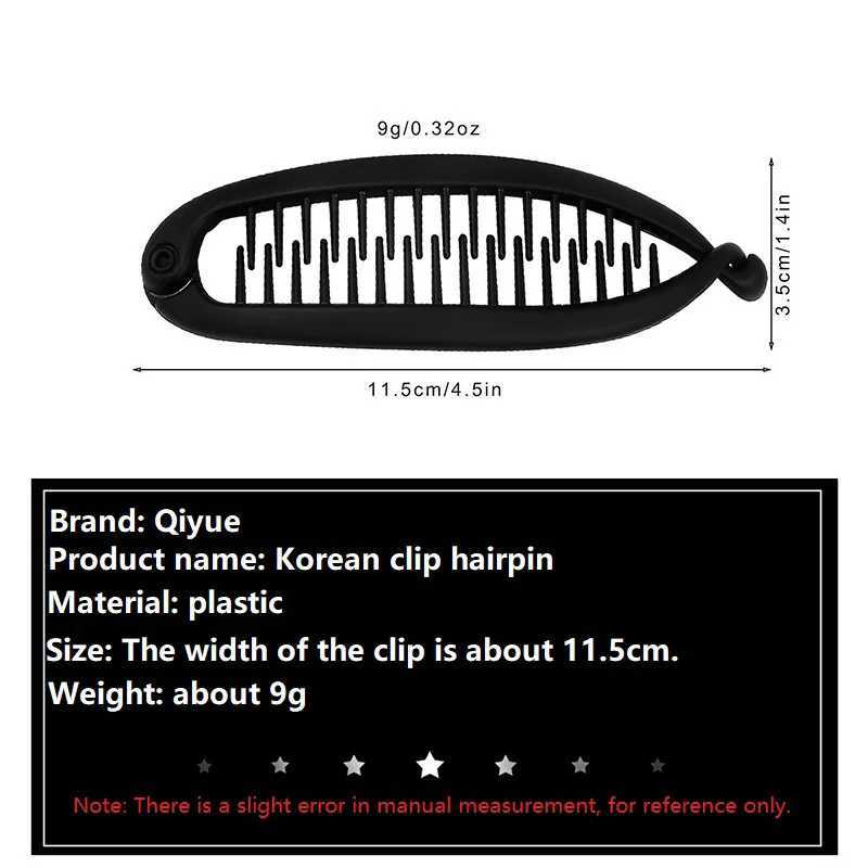 Matte Fish Shape hair Claw Solid ColorClaw Clips Hairpin Ponytail Banana hair clip Headband For Women Accessories FZr01 Z250707