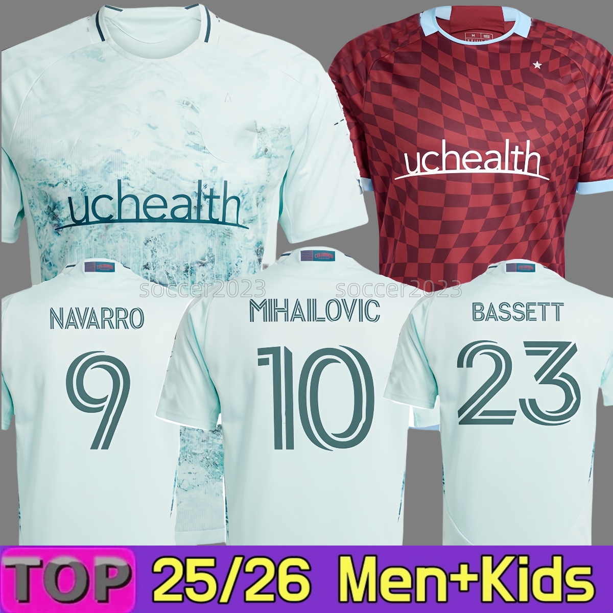 25 26 Colorado Rapids FC Soccer Jerseys 2025 Home Red Away Blue Goalkeeper GK Football Shirt 2026 Men kids Major League CANNON R.NAVARRO MIHAILOVIC FERNANDEZ BASSETT