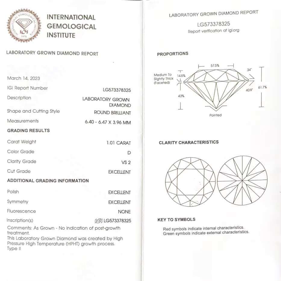 IGI GIA Certificate Excellent Cut 0.3-7ct Loose VVS CVD Diamond Loose Lab Grown Diamonds