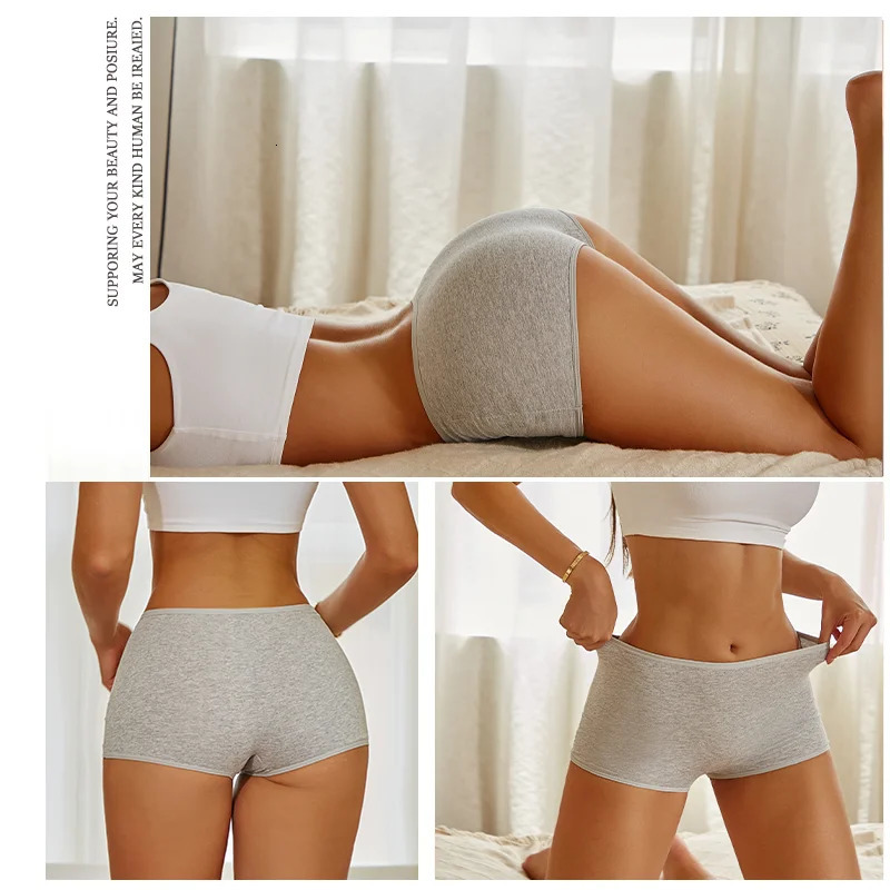Womens Panties Cotton Seamless Sports Boxers Underwear Female Solid Color Briefs Cozy Lingerie Intimate Underpants XSXL 250624