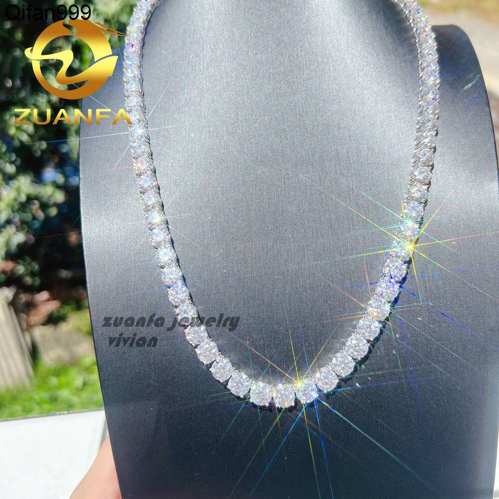 Fashion Jewelry Sterg Sier Dia Hip Hop 8Mm Moissanite Tennis Chain