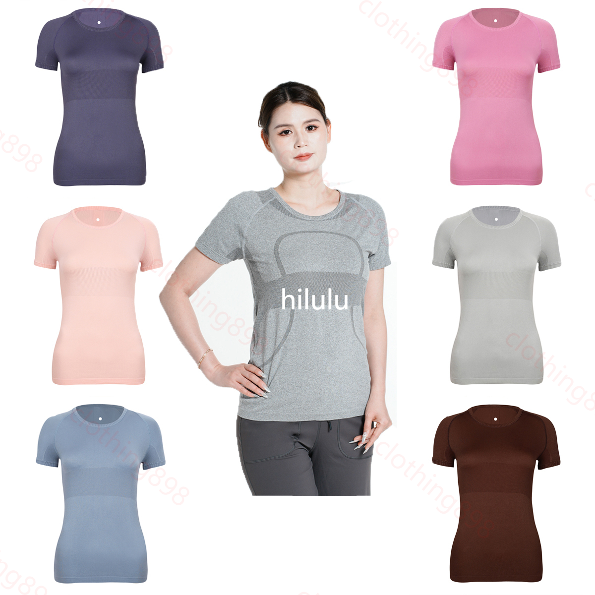 shirt yoga gym workout t shirt women tshirt High elasticity and breathable running comfort quick dry yogawoman short sleeve doublet exercise fitness wear