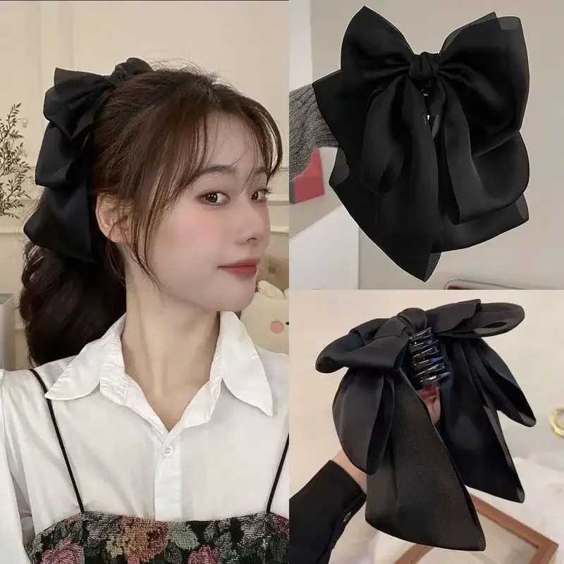 New Korean Big Size Bow Hair Clip Claw Clamp Women High Ponytail Barrettes Headwear Girls Women Hair Accessories Z250707