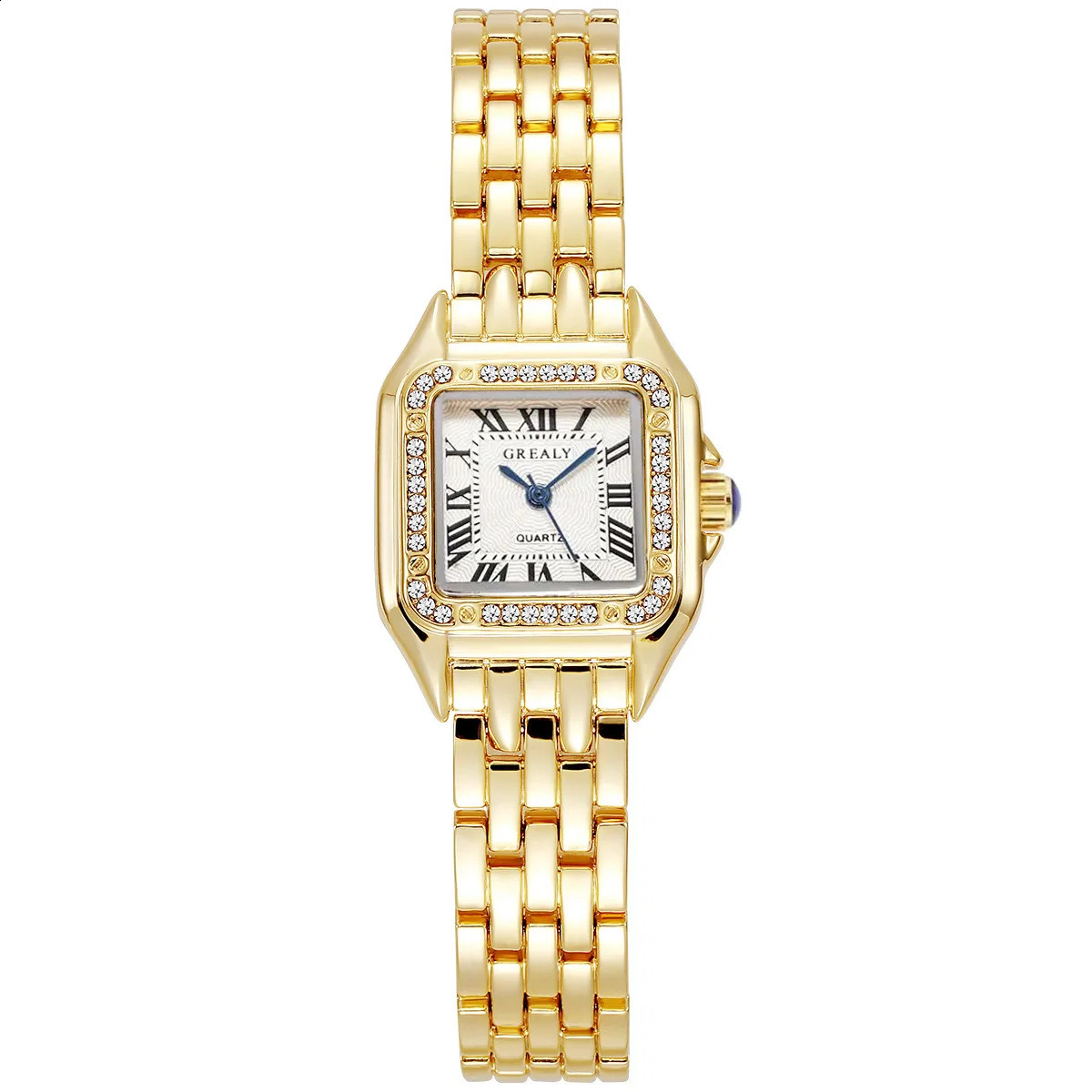 Women Watch Light y Business Gold Stainless Steel Ladies Fashion Quartz Watches Female Clock Bracelet Wristwatch 250707