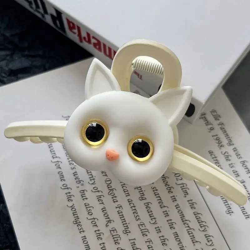 1pc Cute cat hair clip womens new high-end shark clip large hair tie internet famous hairpin headband Z250707