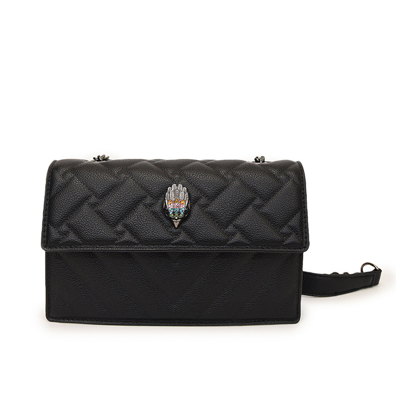 Designer Laser Colorful Patchwork Chain 2025 New Fashion Underarm Quilted Embroidery Eagle Head Crossbody Light Luxury Women's Bag