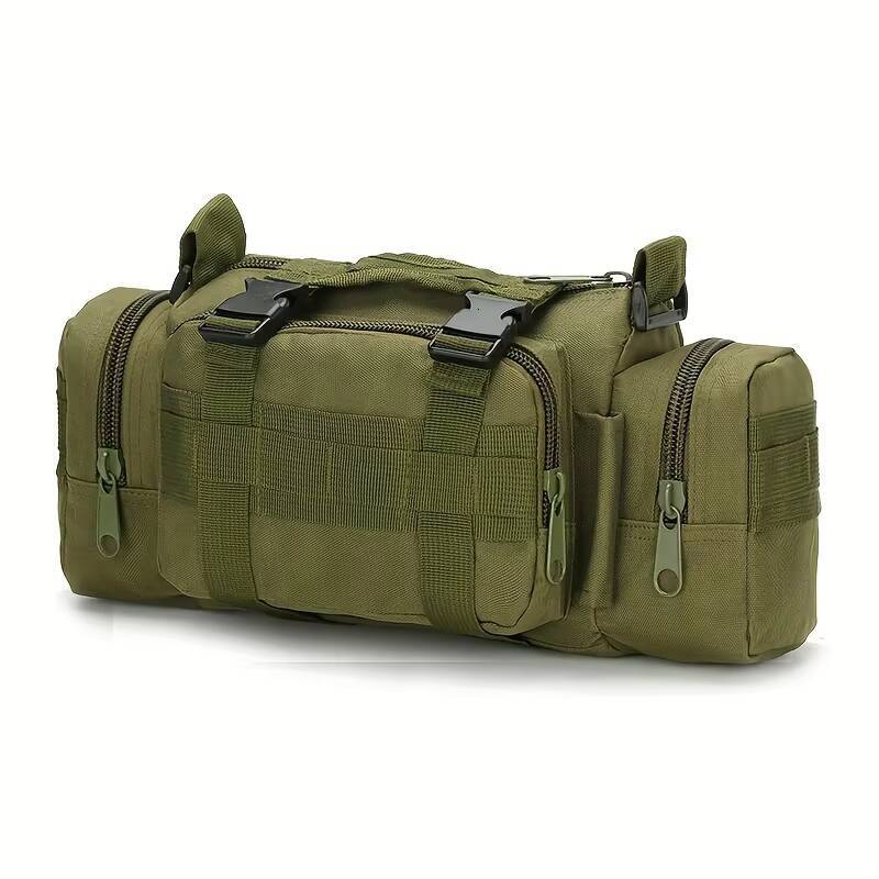 Nylon outdoor crossbody climbing hiking camping shoulder bag, zipper bag ddmynov