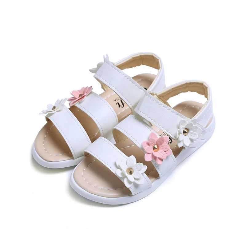 Girls Sandals Gladiator Flowers Sweet Soft Children Beach Shoes Kids Summer Floral Sandals Princess Fashion Cute High Quality z250708BWB9