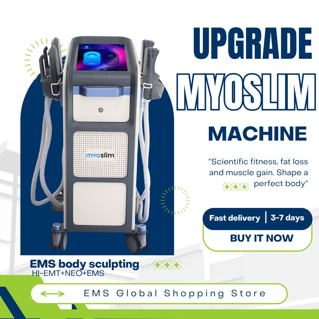 Muscle Building Machine Myoslim With RF Energy For Beauty Salon Use Body Toning and Non-Invasive Fat Burning In Abdomen and Legs