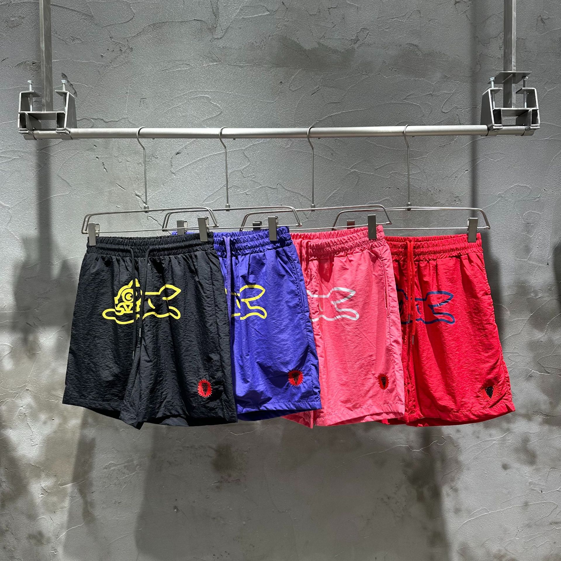 Designer billionaires boys club black jeans for mens Fashion BBC icecream Shorts brand Denim jean man short pant y2k Pants Ink Prints high quality flying dog