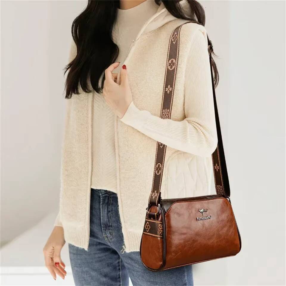 Women High Quality Soft Leather Shoulder Bags Luxury Designer Purses Crossbody Bag Ladies Vintage Messenger Commuting Sac A Main ddmynov