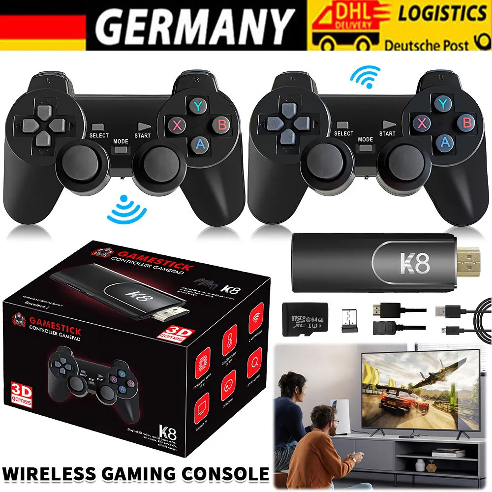 4K HD K8 Gamepad 64G Retro Video Game Console 40000 Game 40 Emulator Dual Wireless 2.4G Controller Retro Console s Gift Gam 250707 - view 5