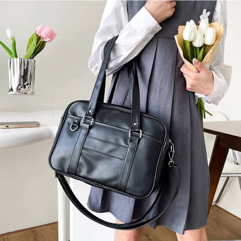 Japanese Style JK High School Student Uniform PU Leather Shoulder Bag Women Simple Handbags Crossbody Bags Itabag ddmynov