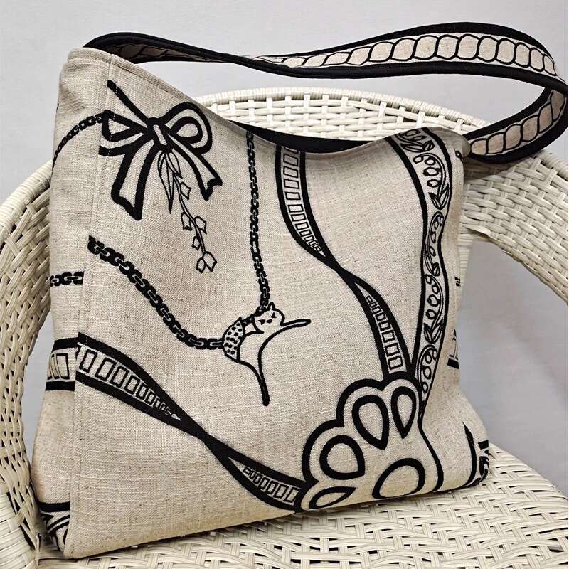 Free shipping designer bag Luxury bag 2025 Super Popular Pony Totem Thickened Linen Fabric Large Capacity Canvas Single Shoulder Tote Bag Casual Handb