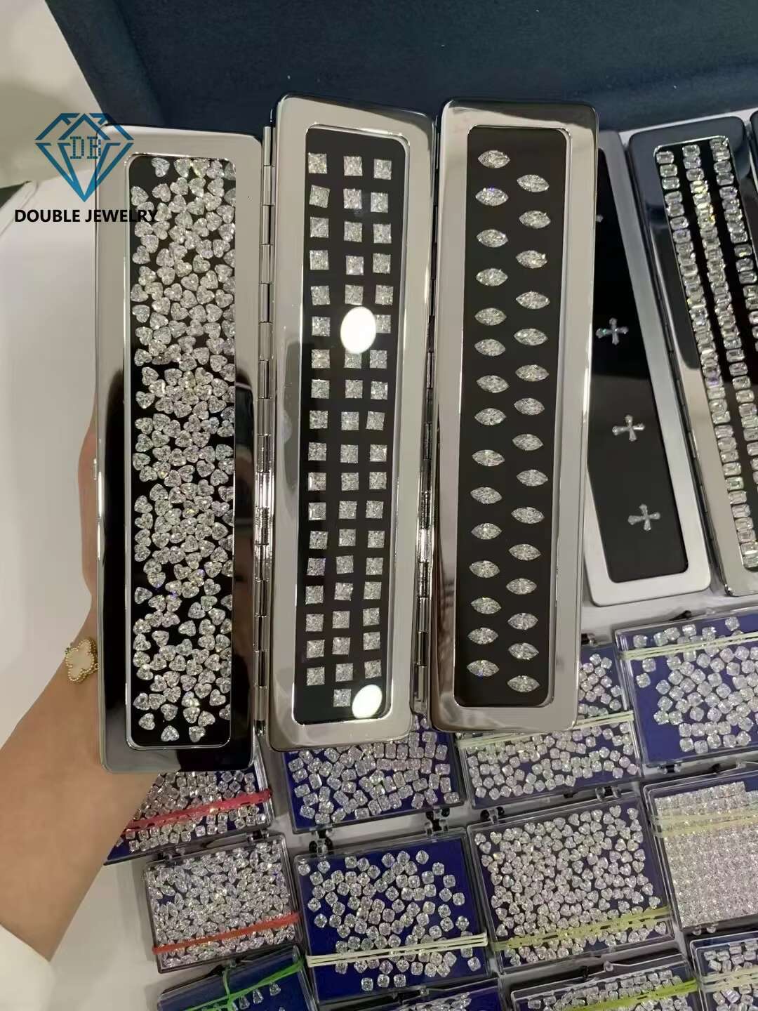 Double Jewelry D Olor VS1 Emerald Cut Lab Grown Diamond 1ct 2ct 3ct 4ct with IGI Certificate Certified Diamond Wholesale