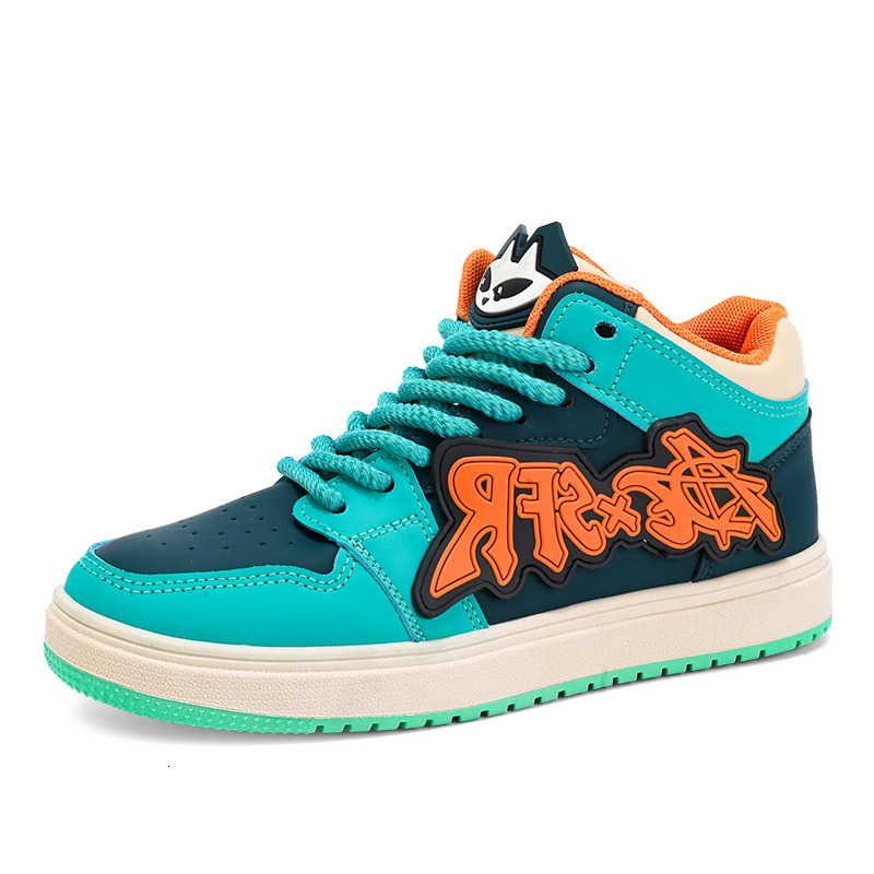 New men's skate shoes, cute little devil style trendy shoes, dopamine - inspired outfits, trendy sports shoes, fashionable, casual, niche, high -