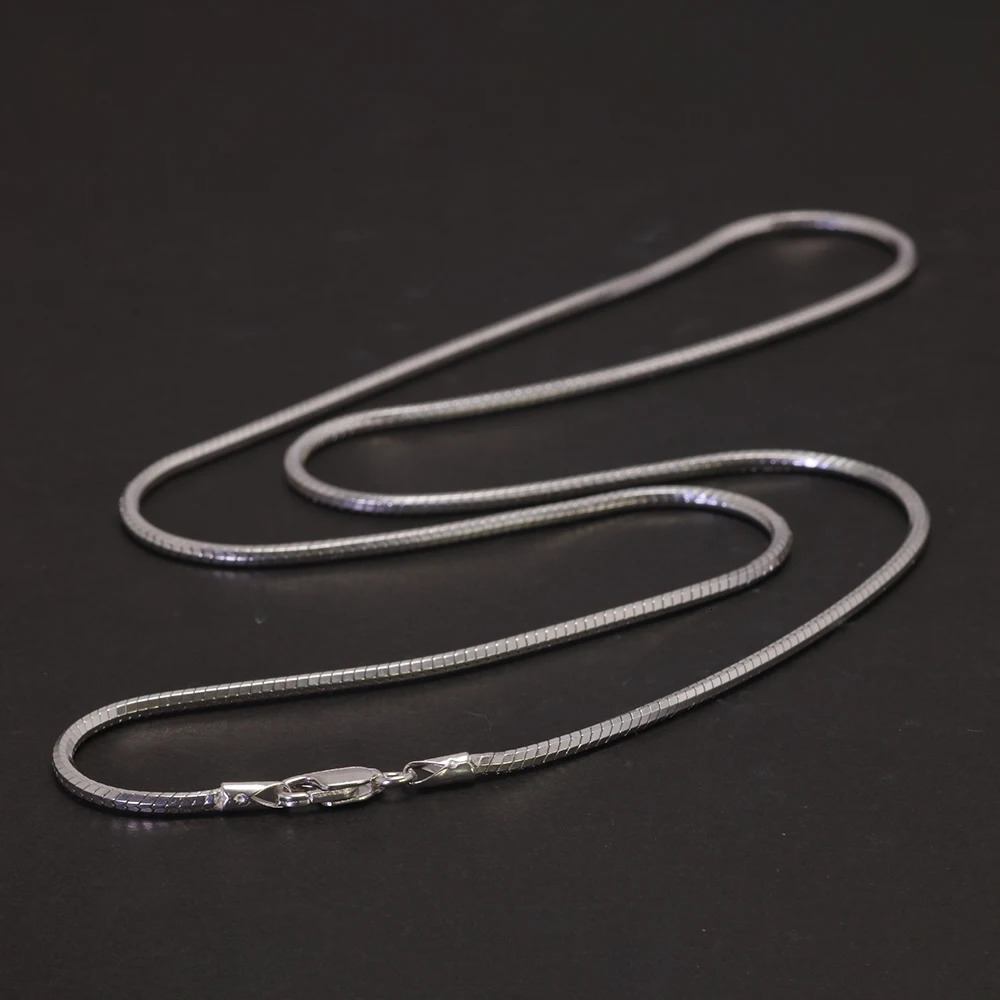 2mm Octagonal Snake Chain S925 Pure Silver Mens and Womens Sweater Necklace Bracelet Electroplated Platinum Minimalist Jewelry 250702