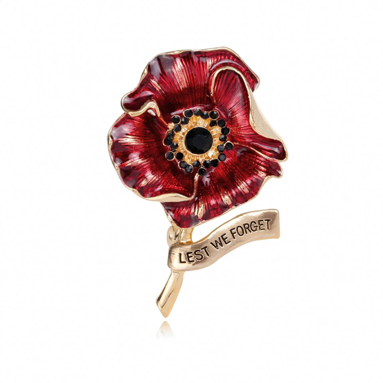 Poppy WWII Soldiers Memorial Brooch Metal Pin Corsage Mens Botanical Floral Everyday Accessories Jewelry Gifts 250625