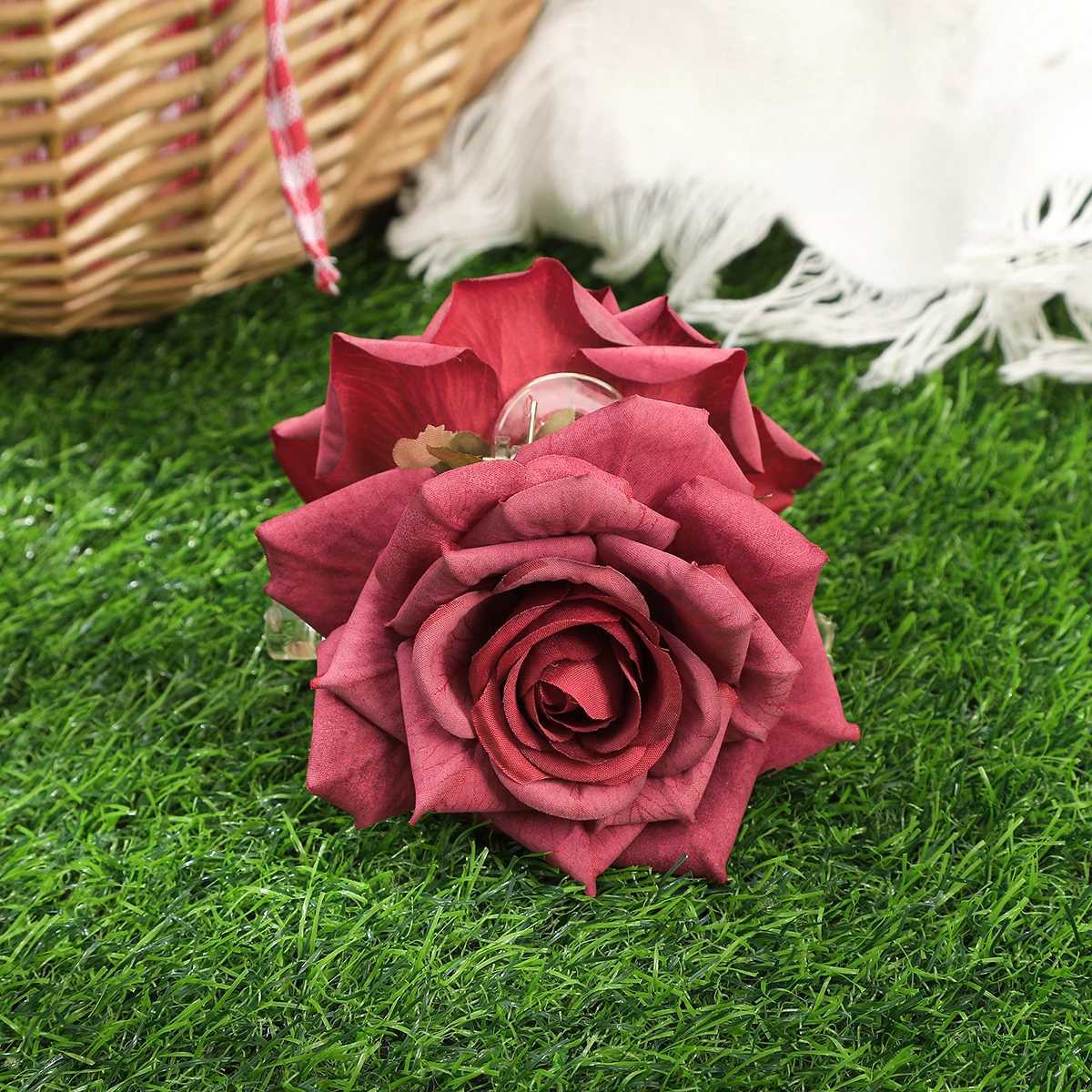 AWATYR Large Simulated Flowers Hair Claw Rose Hair Clip Elegant High-Grade WomenHair Accessories Z250707