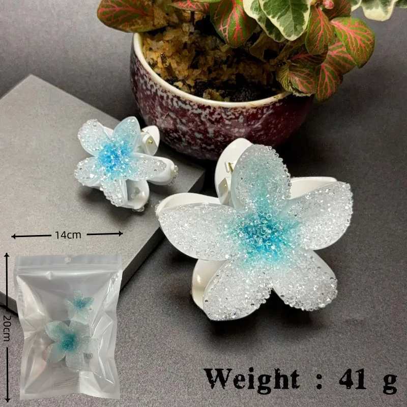 Sweet Transparent Crystal Egg Flower Shark Hair clip Claw For Women Girls New No Slip Crab Hairpin Hair Accessories Tool Gift Z250707