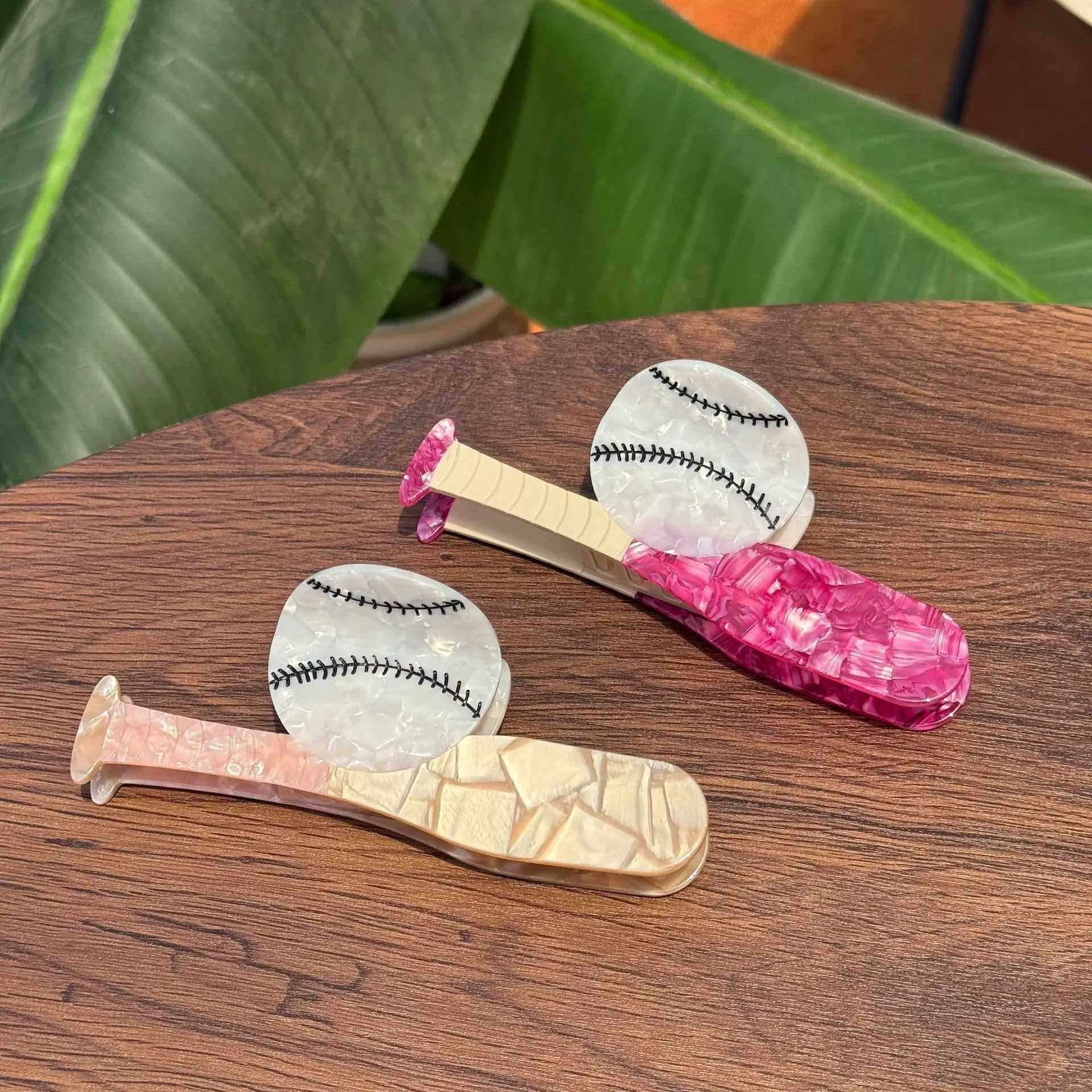 DuoShang New Sports Series Baseball Hair Claw Acetate Claw Clips Tennis Racket Crab Hair Clips Hair Accessories for Women Girls Z250707