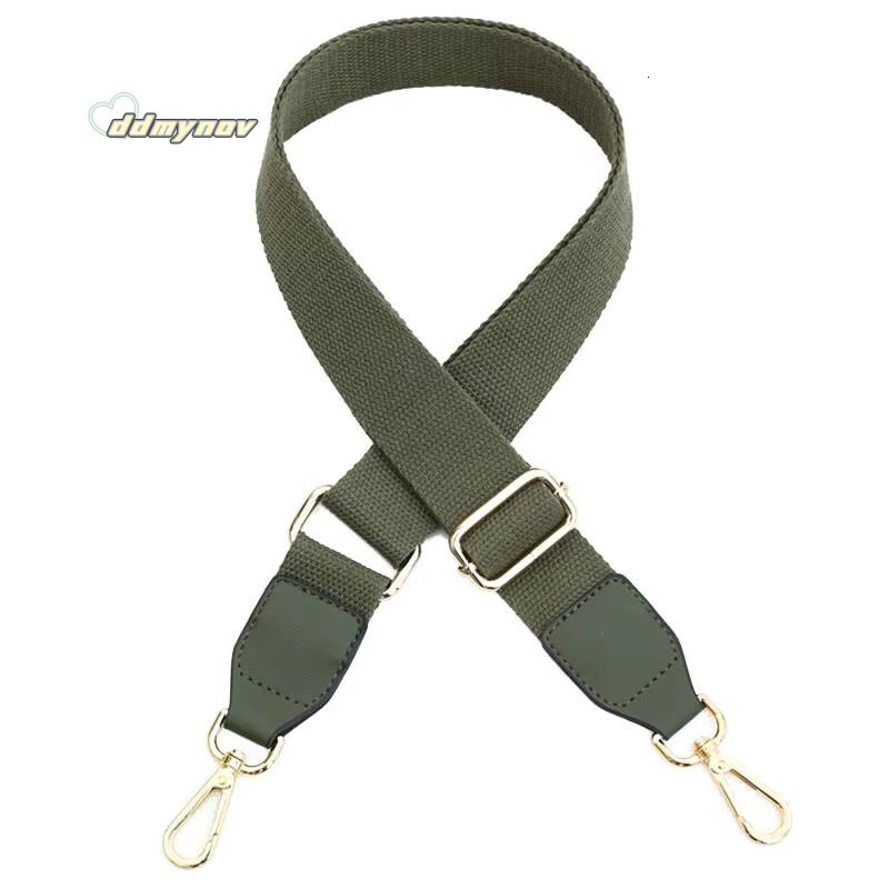 Wide Straps Solid Color Cotton Webbing Pu Leather Adjustable Shoulder Messenger Bag Strap Accessory Supplies ddmynov