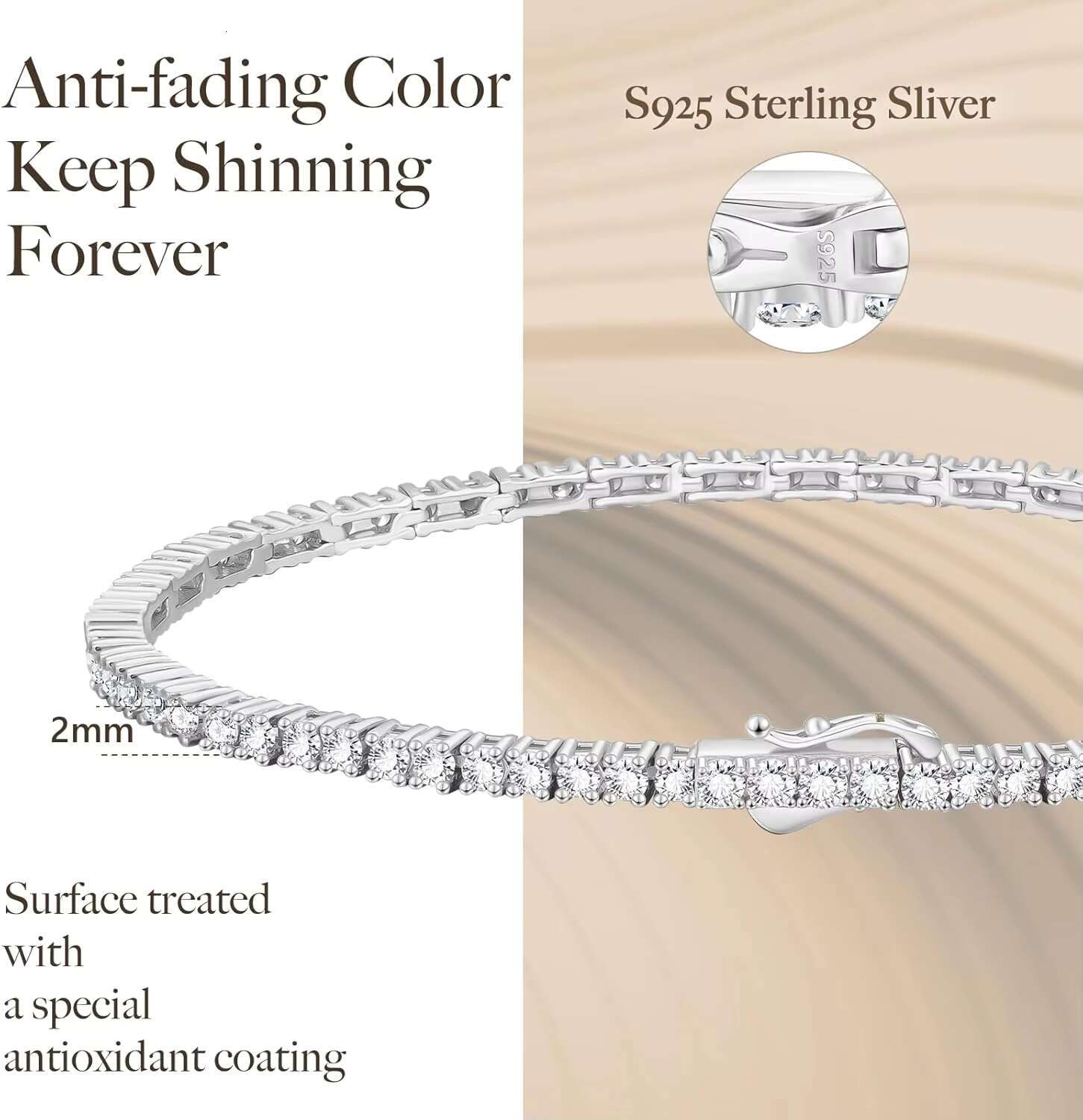 Wholesale Fashion Stainless Steel 925 Sterling Silver Gold Moissanite Lab Grown Diamond Tennis Necklace Chain Tennis Bracelet
