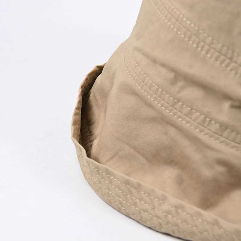 2022 Women Spring Bucket Hats Casual Cotton Summer Panama Hats Collapsible Sun Hats Y250707