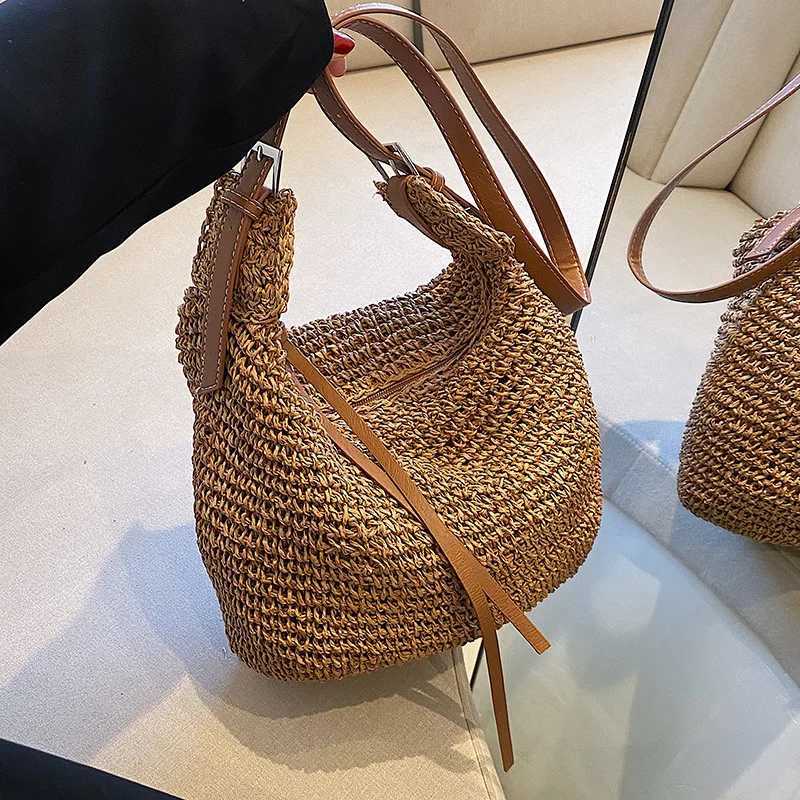 Womens Woven Handbag Luxury Designer Beach Bag Large Capacity Female Hobo Bag Travel Shoulder Crossbody Bags