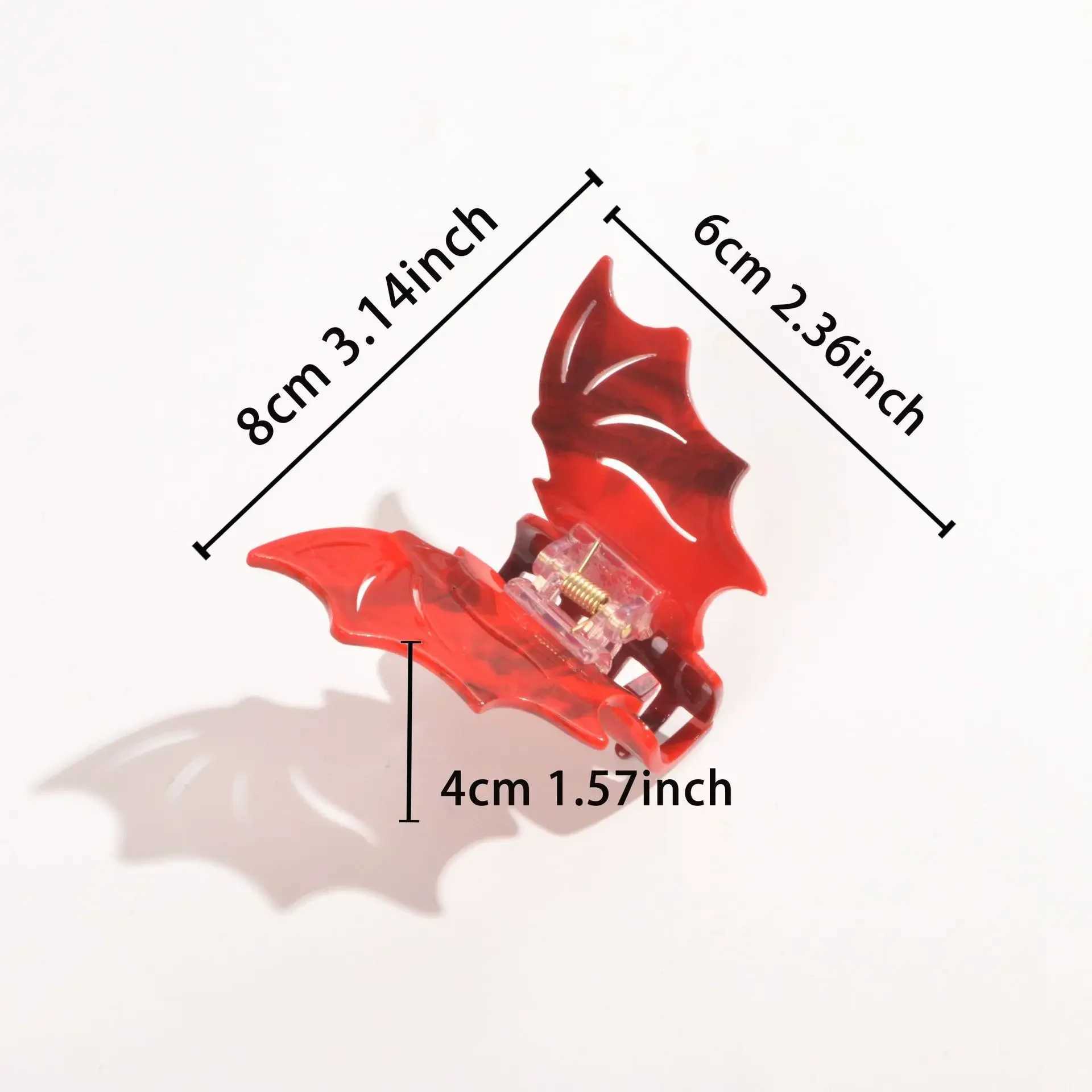 New Halloween Bat Hair Claw Acetate Colorful Bat Hairpin Fashion Ponytail Clip Shark Clip Headwear for Woman Hair Accessories Z250707