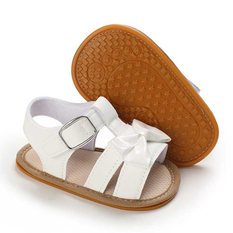 18-018M Baby Cute Open-toed Bow Summer Sandals Princess Casual Soft Rubber Bottom Non-slip Sandals R250707