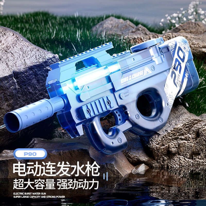 Automatic P90 Toy with Flashing Lights AUG Large Electric Repeating Water Spray Gun