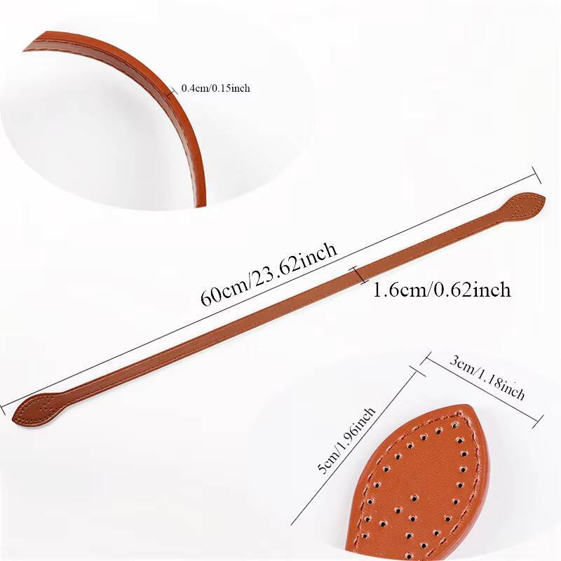 2Pcs 60cm PU Leather Handle Shoulder Strap Replacement Handbag Belt Straps For DIY Women Handmade Bag Accessories ddmynov