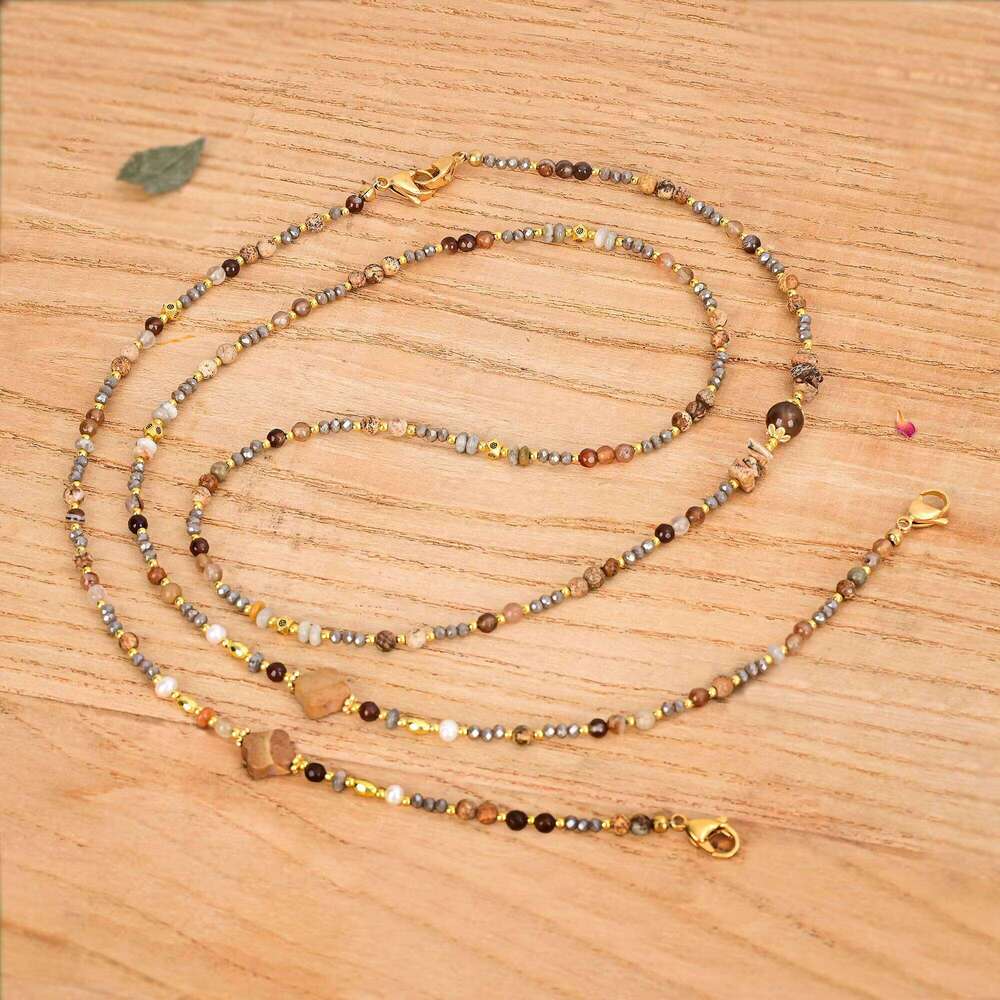 New Style Stone Clover High-end Beaded Chain Long and Short Phone Lanyard Accessories