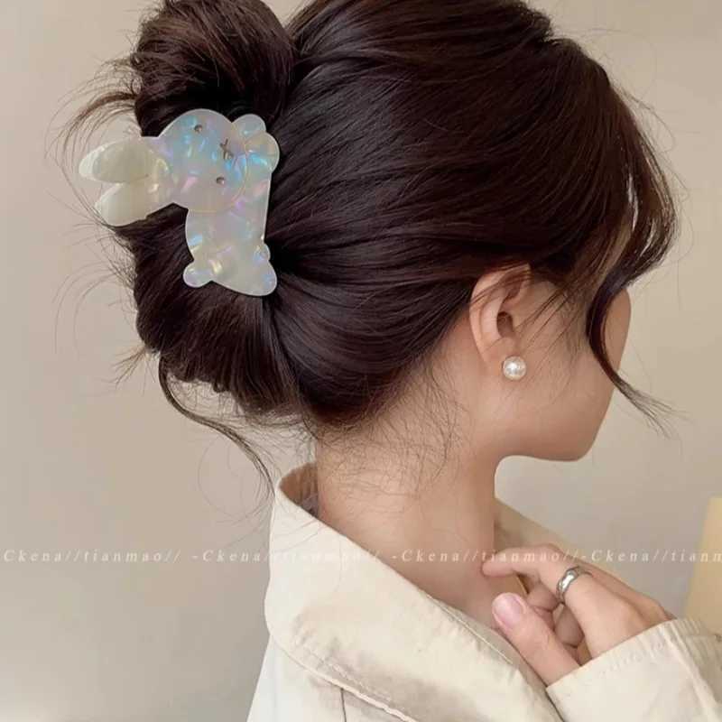 Refreshing World Rabbit Hair Claw Cute Bunny Dog Ins Style Acetate Strong Hair Claw Clips Hair Accessories for Women Girls Z250707