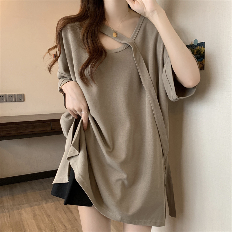 2025 Summer new women's T-shirt new loose fit plus size design sense niche women's top summer new designer T-shirt new designer short sleeve