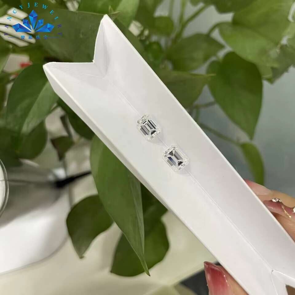 Lab Grown Diamond DEF White VVS Fancy Moissanite 1ct-3ct-5ct Emerald Cut Colorless Loose Synthetic GRA Moissanite Gemstone