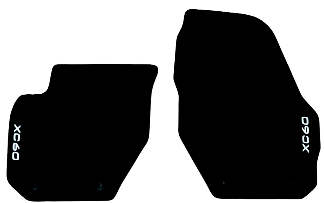 Front Car Floor Mats For Volvo XC 60 Velour Waterproof Black Carpet Auto Liners