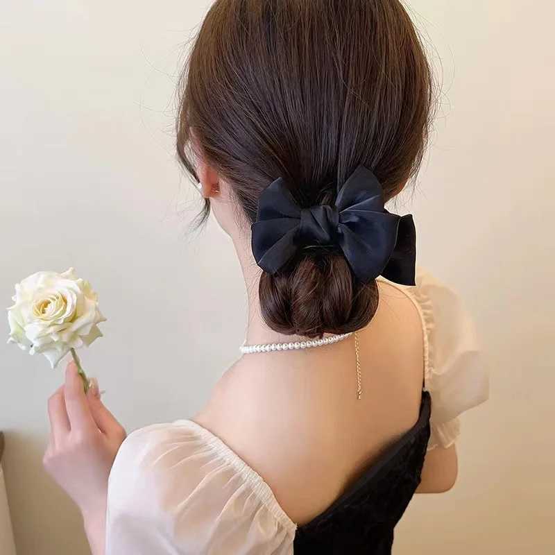 New Elegant Bow Mesh Hair Clip for Women Korean Temperament Grip Clip Ponytail Braid Clip Fashion Girls Hair Accessories Z250707