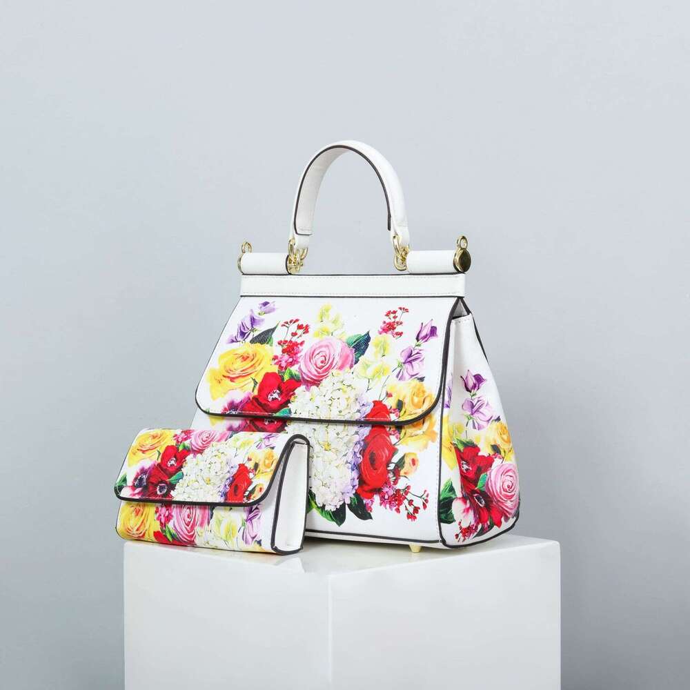 New Printed Two Piece Set Women S Texture Light Luxury Bag Guangzhou