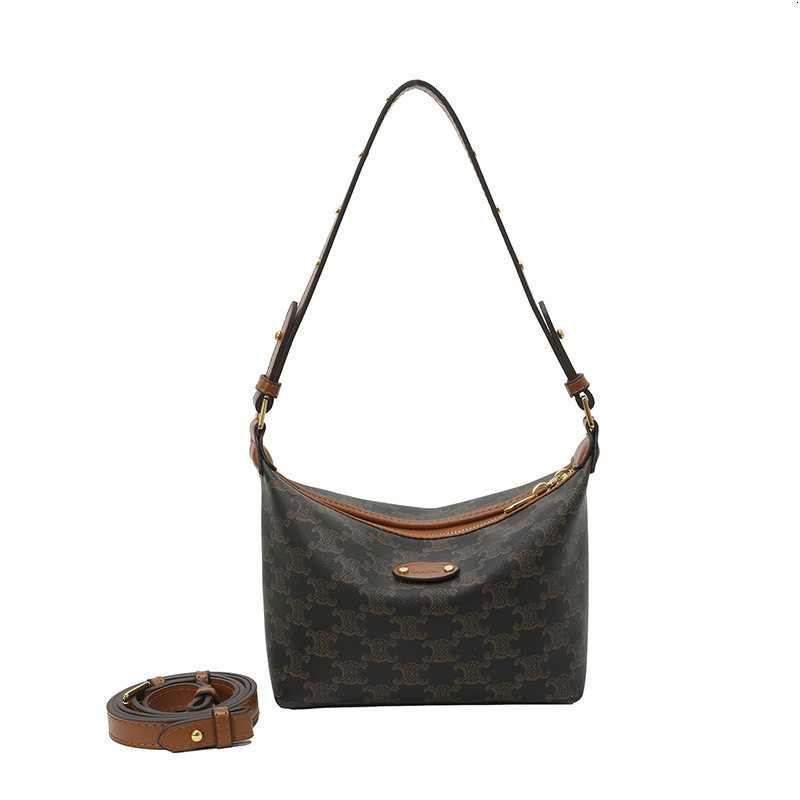 Designer High-End Feel for Women 2025 New Korean Fashion Printed Commuter Tote Elegant Versatile Shoulder Crossbody Light Luxury Women's Bag