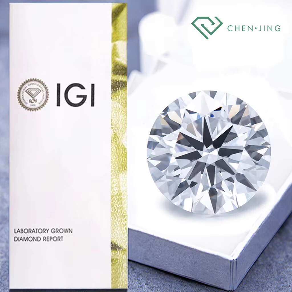 Real IGI GIA Certified 0.5ct 1ct 2ct 3ct Round Lab Grown Diamond Synthetic Loose HPHT CVD Lab Made Diamond Wholesale Price