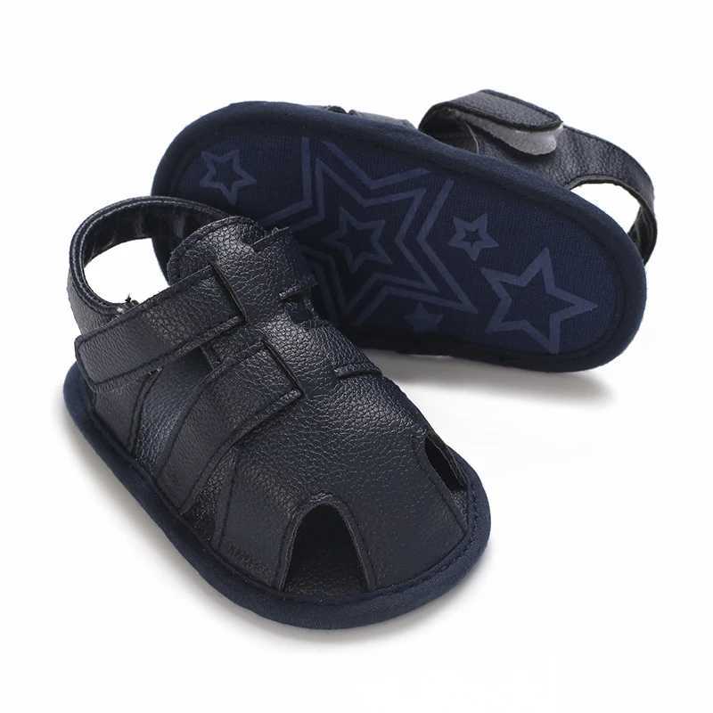 Baby Boys Breathable Anti-Slip Sandals Toddler Soft Soled Solid Print First Walkers 0-18 Months R250707
