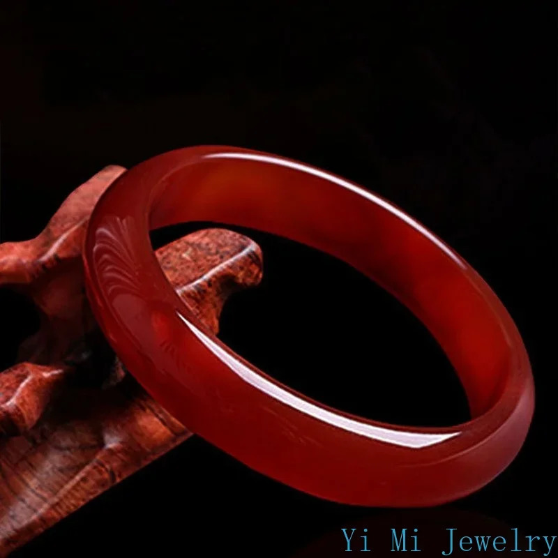 Natural Jade Bracelet Womens Red Agate Ice Through Brazil Carnelian Bangles With Charms 250707