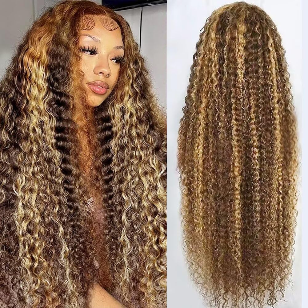 Trendy Women's Textured Wig with Blonde Curly Hair
