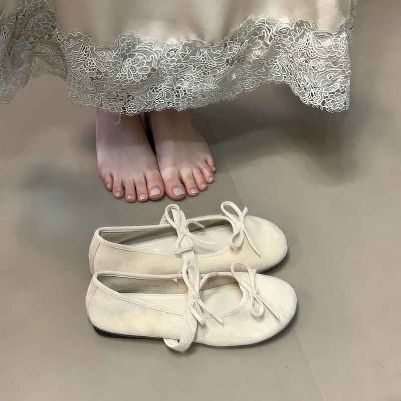Evening Breeze Flat Ballet French Style Double Bow Mary Jane Early Designer Spring Women's to Match Dress Single Shoes