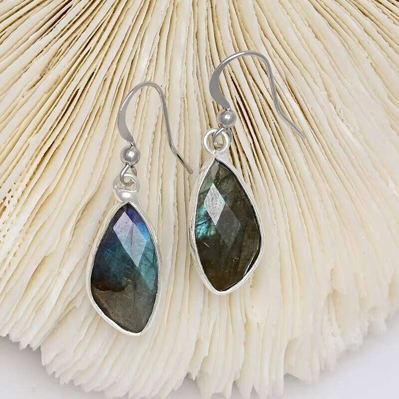 Labrador Stone Natural bohemian Earrings Women Gift