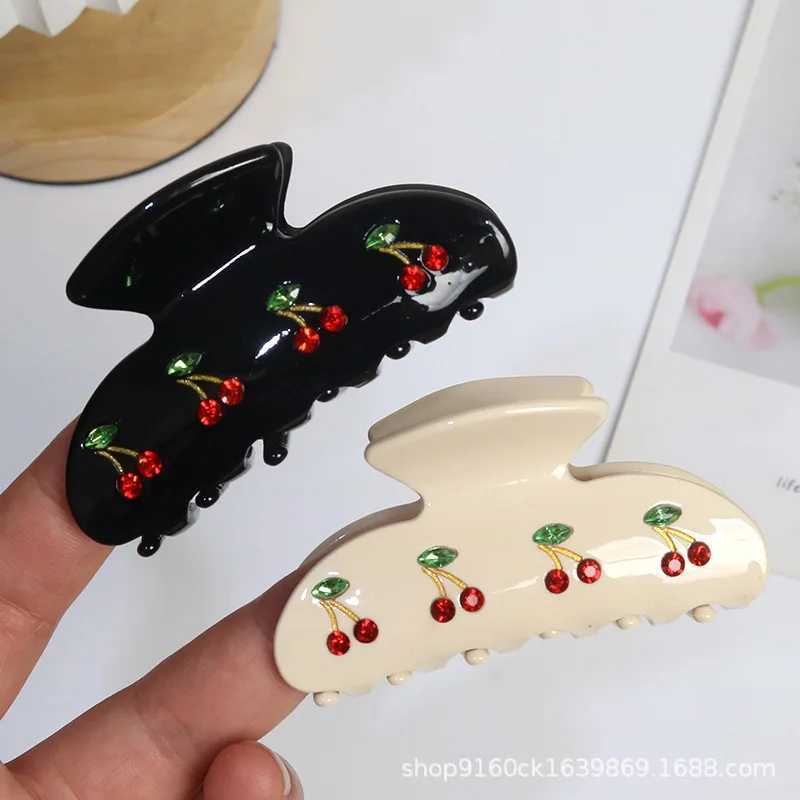 Hairpin Milk White Series Water Edge Cherry Blossom Hair Clip Pastoral Style Acidic Luxury Heavy Hair Accessory Y250707