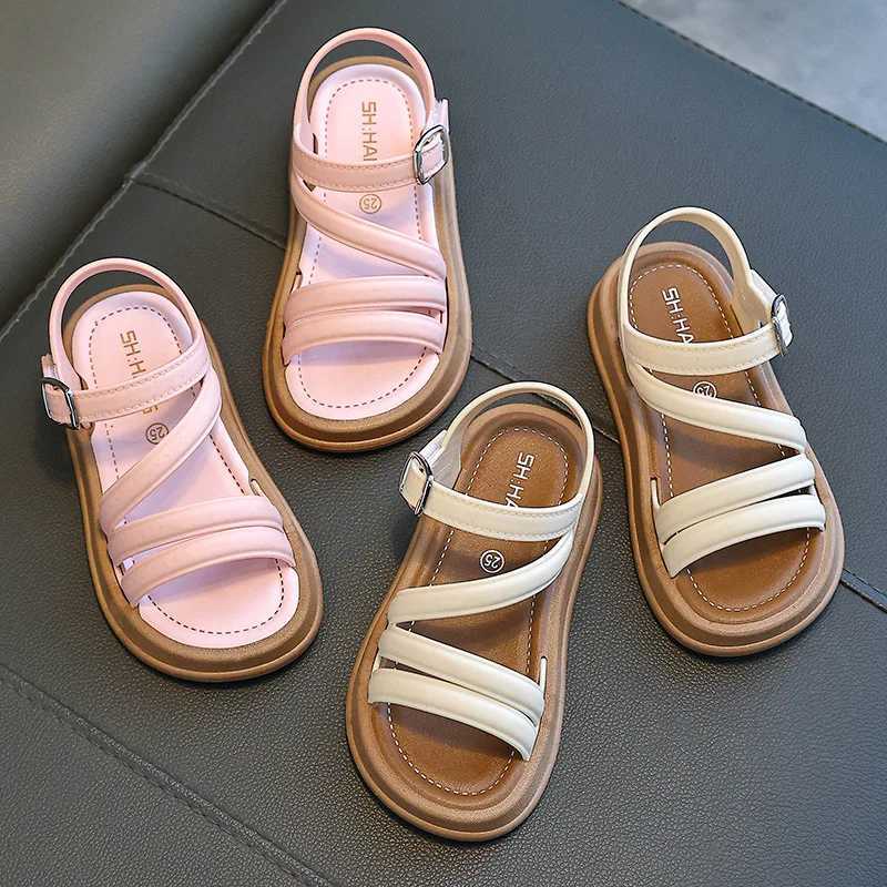 2025 Elegant Summer New Style Korean Version Princess Childrens Sandals Elegant Open Toe Stylish Versatile Cute Student Sandals z250708KB9E