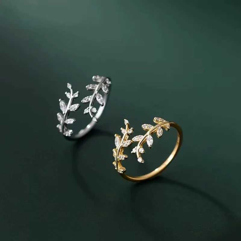 925 Sterling Silver Tree Branch Shape Ring Charm Sparkling Zirconia Rings Birthday Party Gift for Women Fine Jewelry Accessories XJ250707
